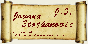 Jovana Stojkanović vizit kartica